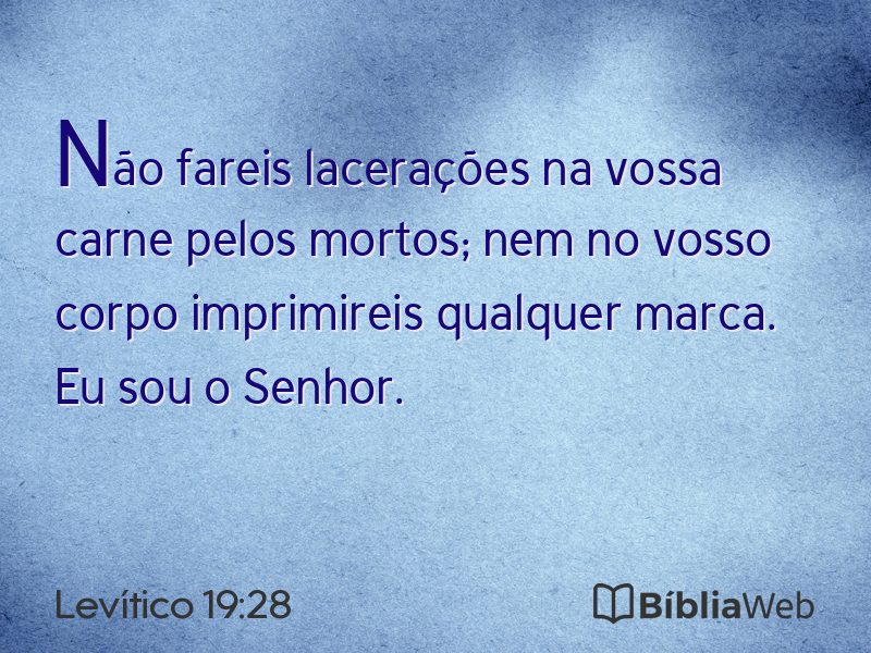 Levítico 19:28 em imagem para compartilhar