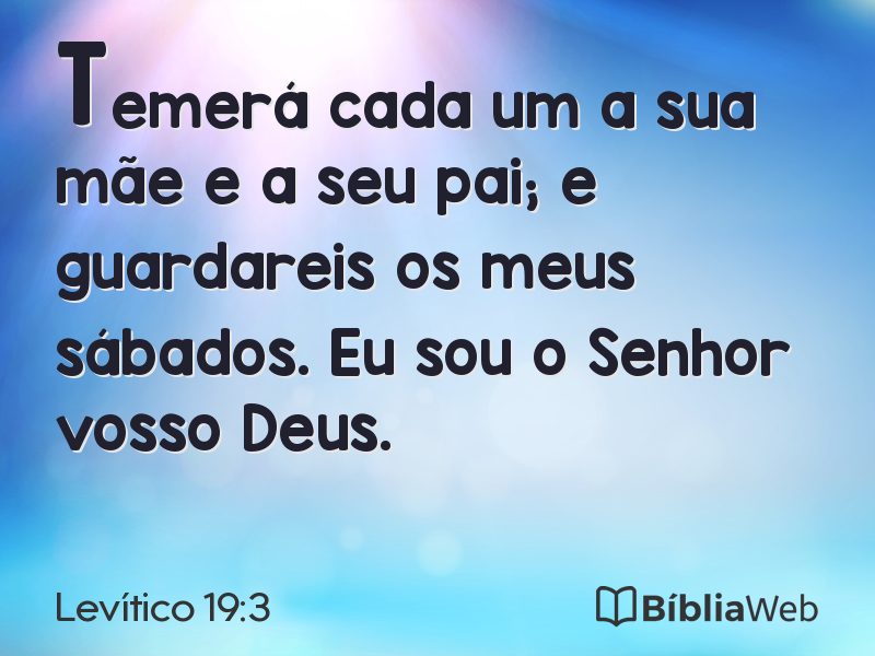 Levítico 19:3 em imagem para compartilhar