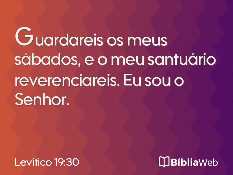 Levítico 19:30 em imagem para compartilhar
