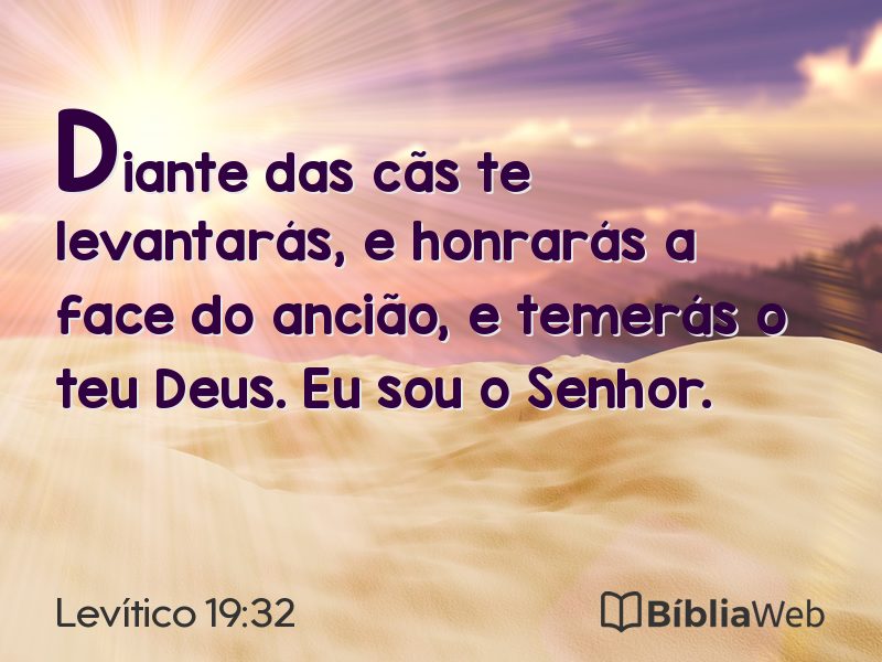 Levítico 19:32 em imagem para compartilhar