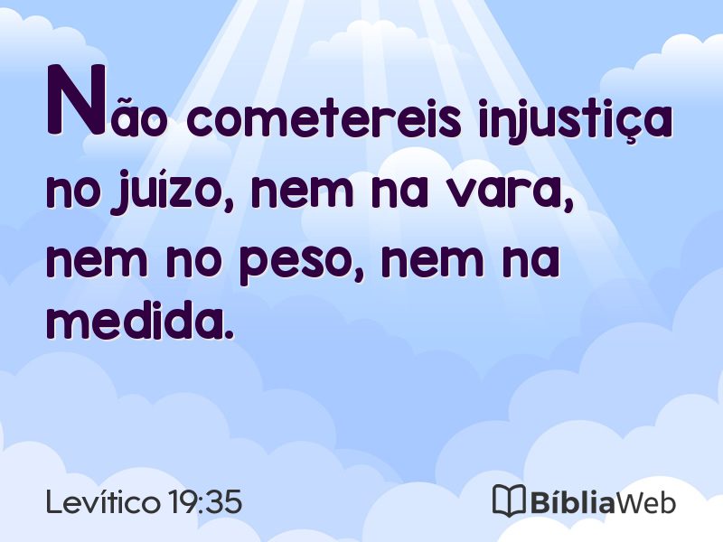Levítico 19:35 em imagem para compartilhar