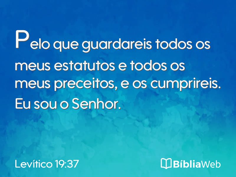 Levítico 19:37 em imagem para compartilhar