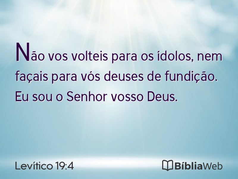 Levítico 19:4 em imagem para compartilhar