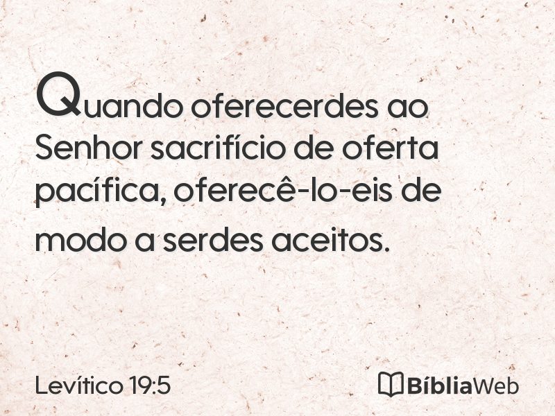 Levítico 19:5 em imagem para compartilhar