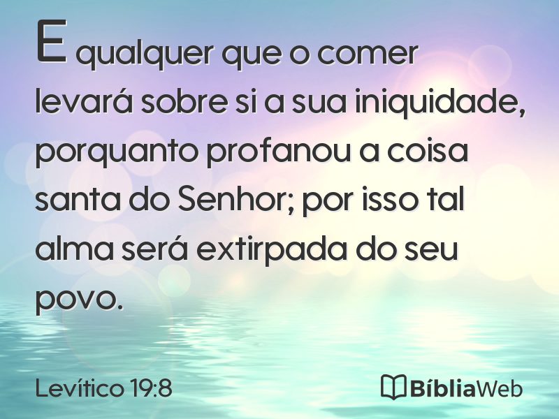 Levítico 19:8 em imagem para compartilhar