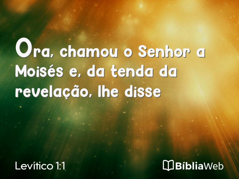 Levítico 1:1 em imagem para compartilhar