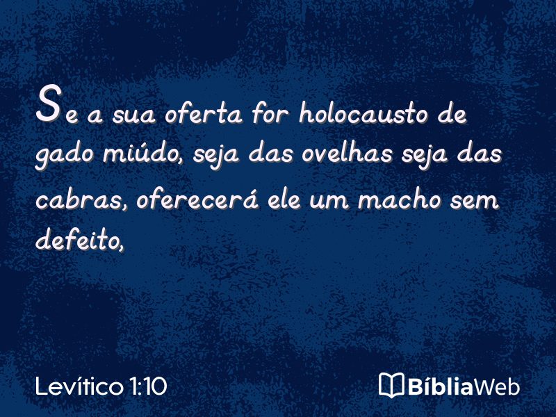 Levítico 1:10 em imagem para compartilhar