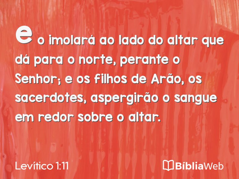 Levítico 1:11 em imagem para compartilhar