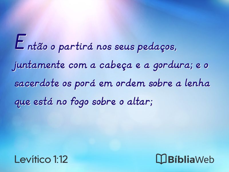 Levítico 1:12 em imagem para compartilhar