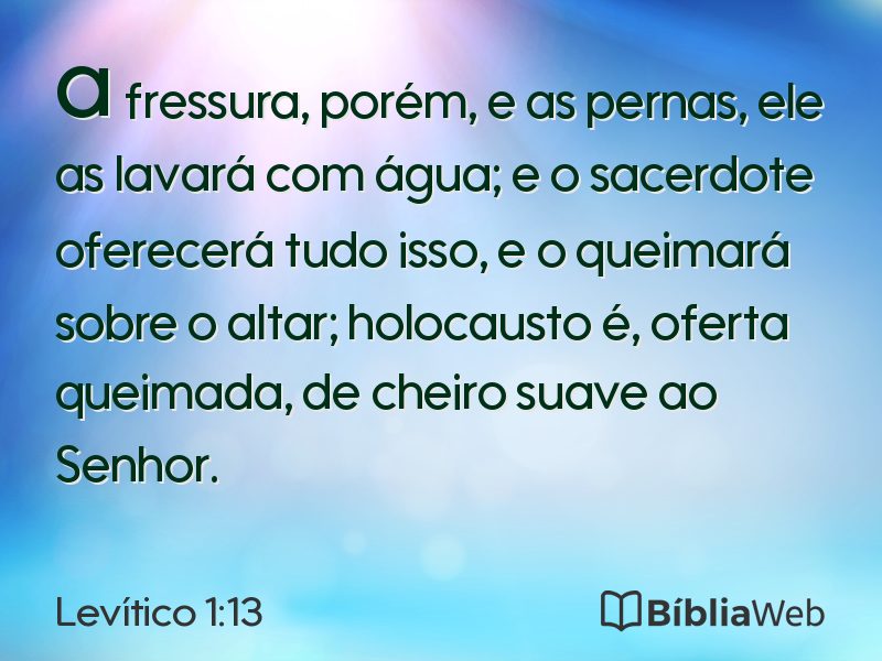 Levítico 1:13 em imagem para compartilhar