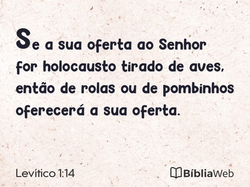 Levítico 1:14 em imagem para compartilhar
