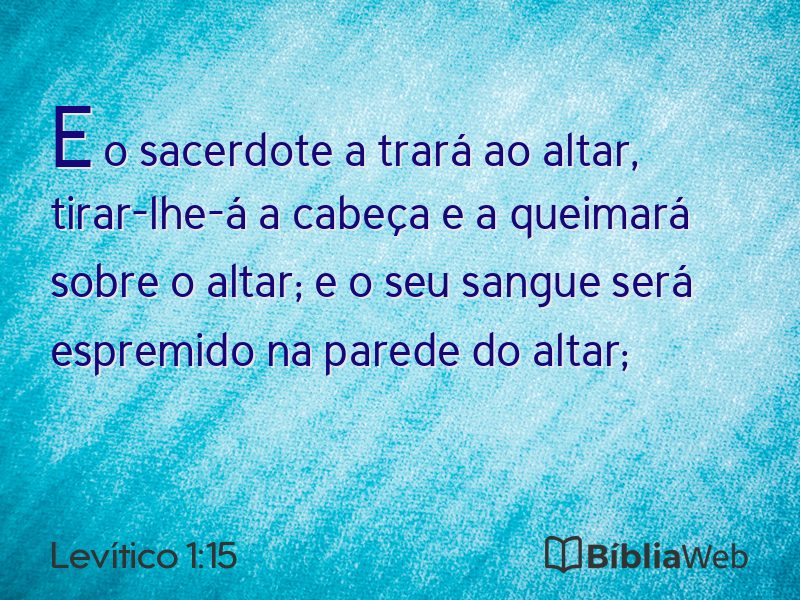 Levítico 1:15 em imagem para compartilhar