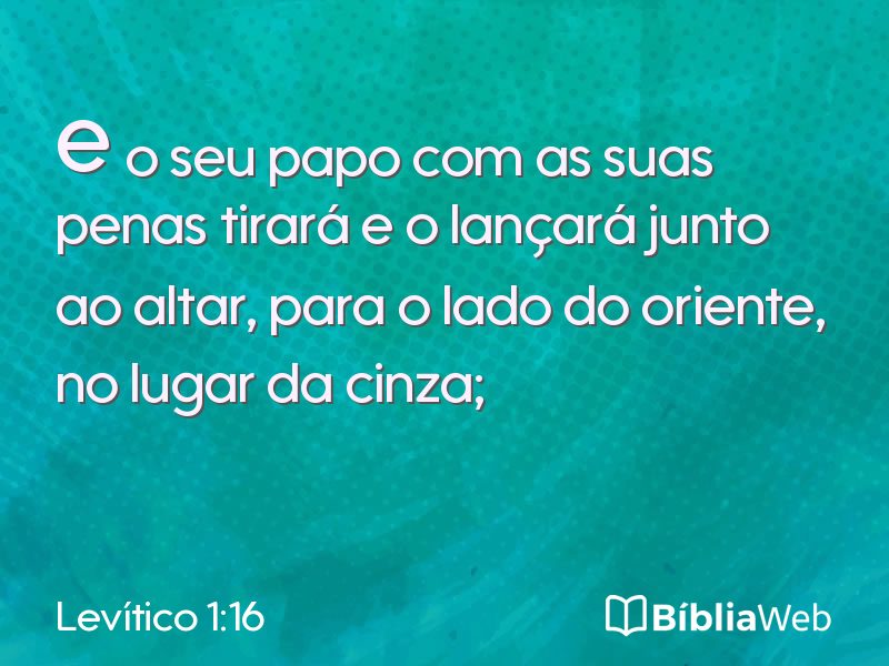 Levítico 1:16 em imagem para compartilhar
