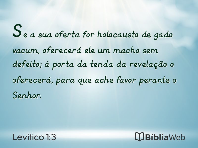 Levítico 1:3 em imagem para compartilhar