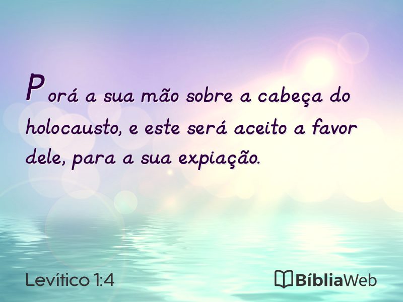 Levítico 1:4 em imagem para compartilhar