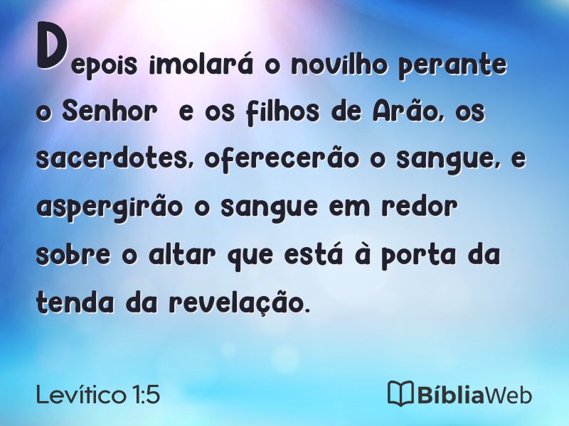 Levítico 1:5 em imagem para compartilhar