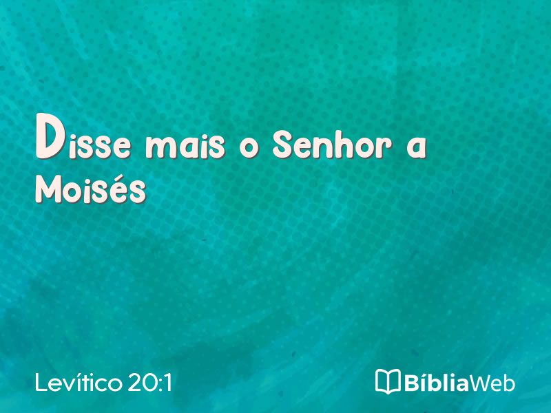 Levítico 20:1 em imagem para compartilhar