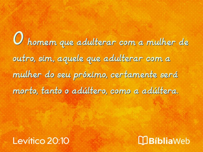 Levítico 20:10 em imagem para compartilhar
