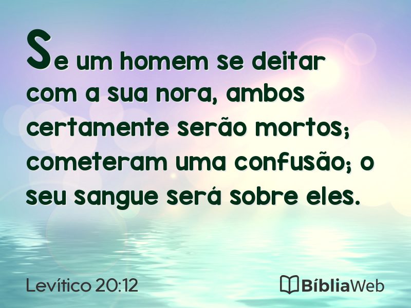 Levítico 20:12 em imagem para compartilhar