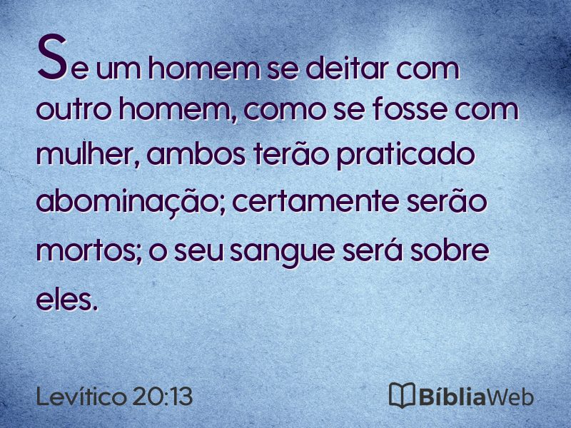 Levítico 20:13 em imagem para compartilhar