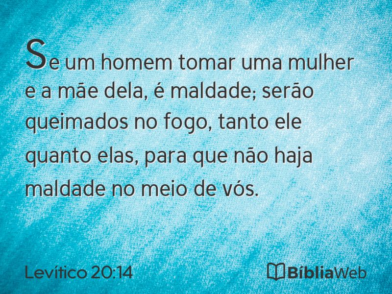 Levítico 20:14 em imagem para compartilhar