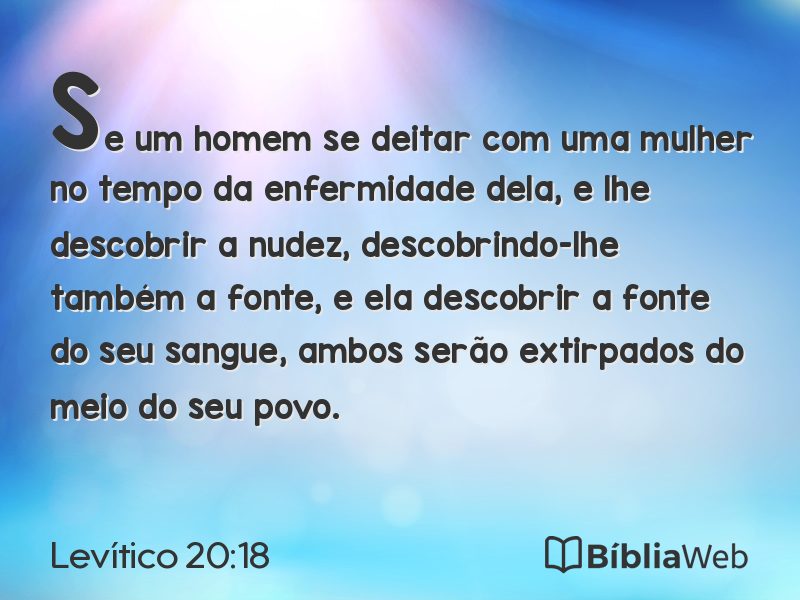 Levítico 20:18 em imagem para compartilhar