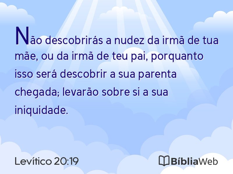 Levítico 20:19 em imagem para compartilhar