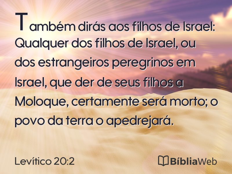 Levítico 20:2 em imagem para compartilhar