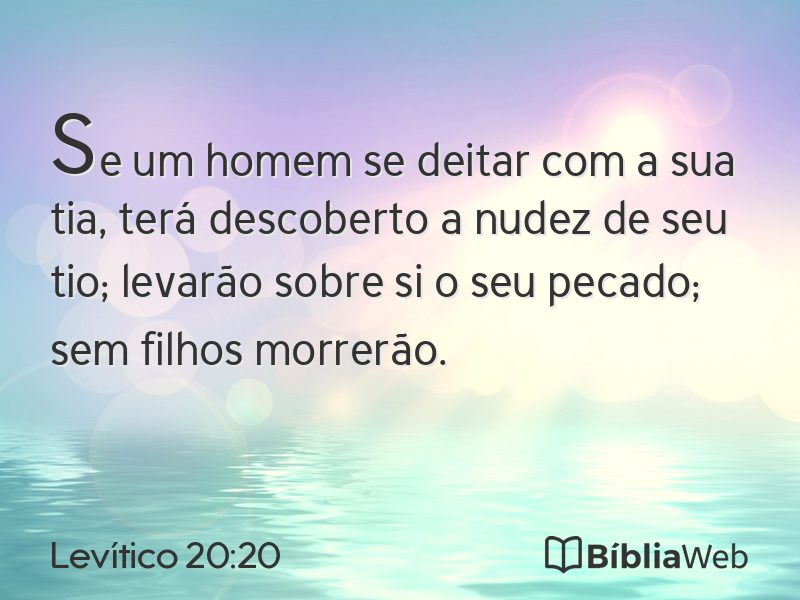 Levítico 20:20 em imagem para compartilhar
