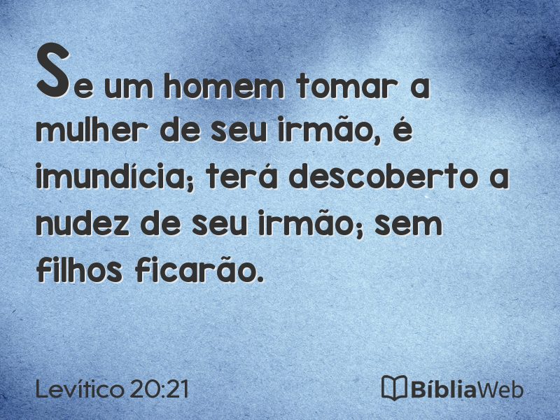 Levítico 20:21 em imagem para compartilhar