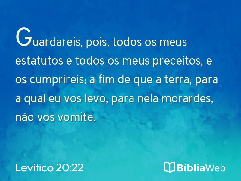 Levítico 20:22 em imagem para compartilhar