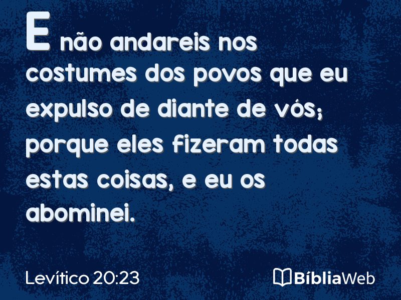 Levítico 20:23 em imagem para compartilhar