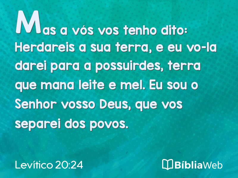 Levítico 20:24 em imagem para compartilhar