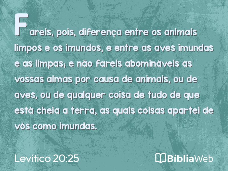 Levítico 20:25 em imagem para compartilhar