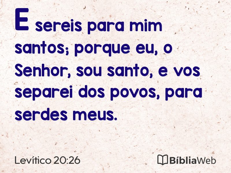 Levítico 20:26 em imagem para compartilhar