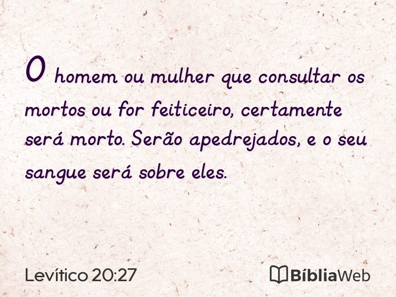 Levítico 20:27 em imagem para compartilhar
