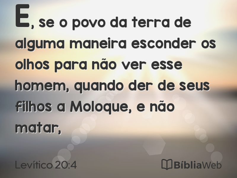 Levítico 20:4 em imagem para compartilhar