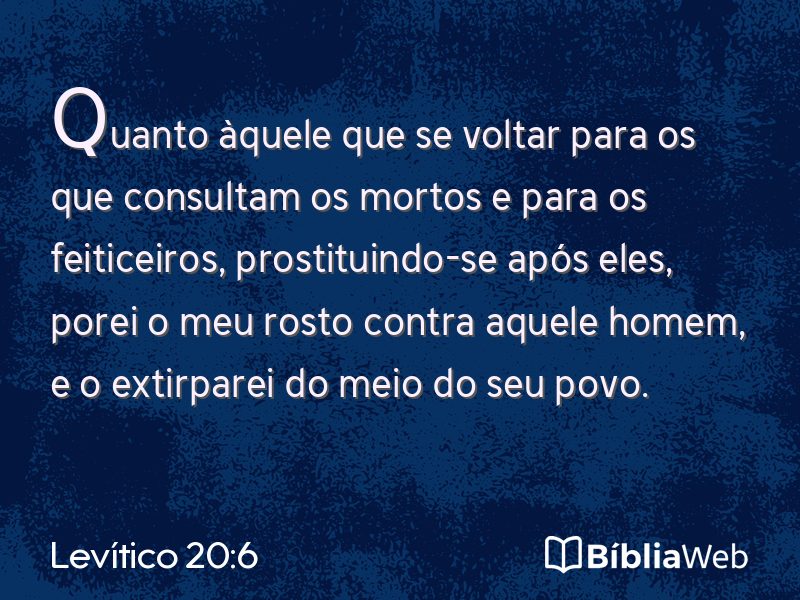 Levítico 20:6 em imagem para compartilhar