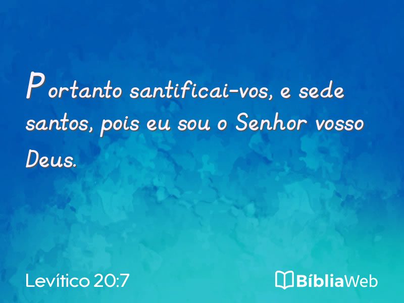Levítico 20:7 em imagem para compartilhar