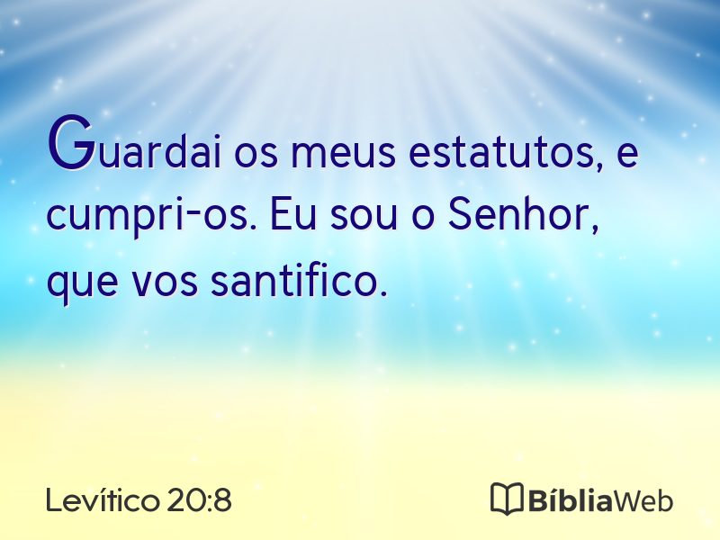Levítico 20:8 em imagem para compartilhar