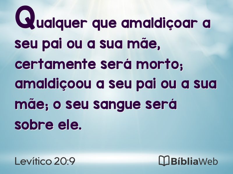 Levítico 20:9 em imagem para compartilhar