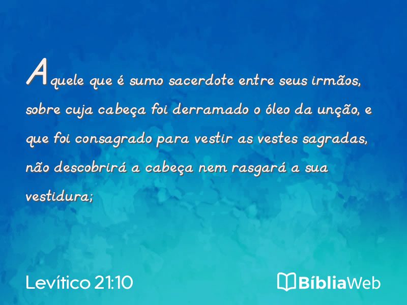 Levítico 21:10 em imagem para compartilhar