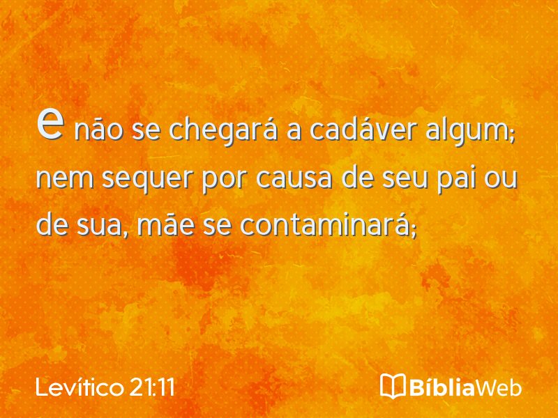 Levítico 21:11 em imagem para compartilhar