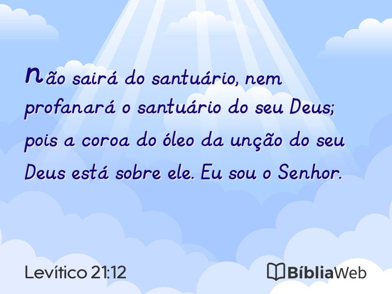 Levítico 21:12 em imagem para compartilhar