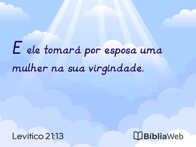 Levítico 21:13 em imagem para compartilhar