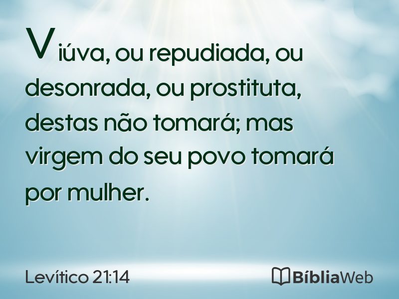 Levítico 21:14 em imagem para compartilhar