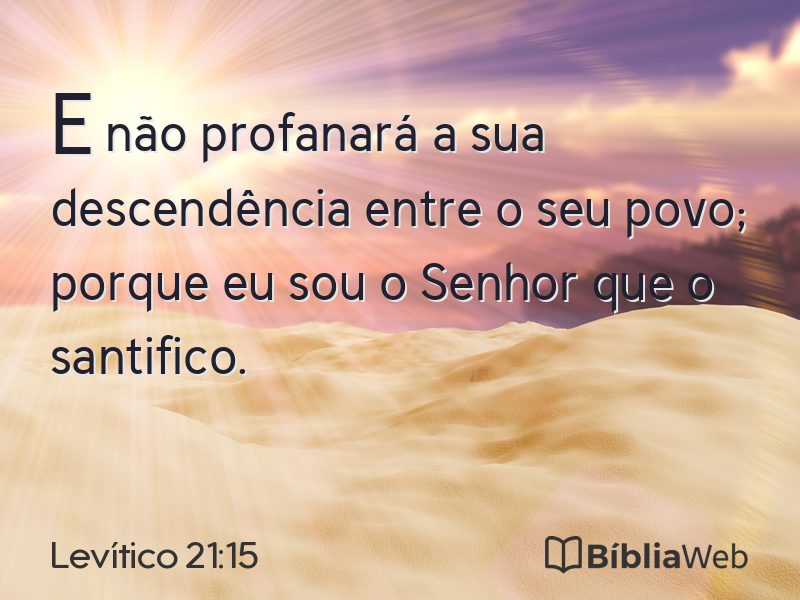 Levítico 21:15 em imagem para compartilhar
