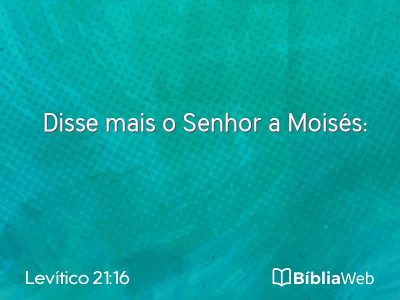 Levítico 21:16 em imagem para compartilhar
