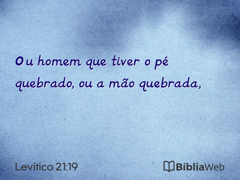 Levítico 21:19 em imagem para compartilhar