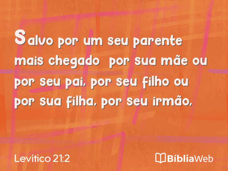 Levítico 21:2 em imagem para compartilhar